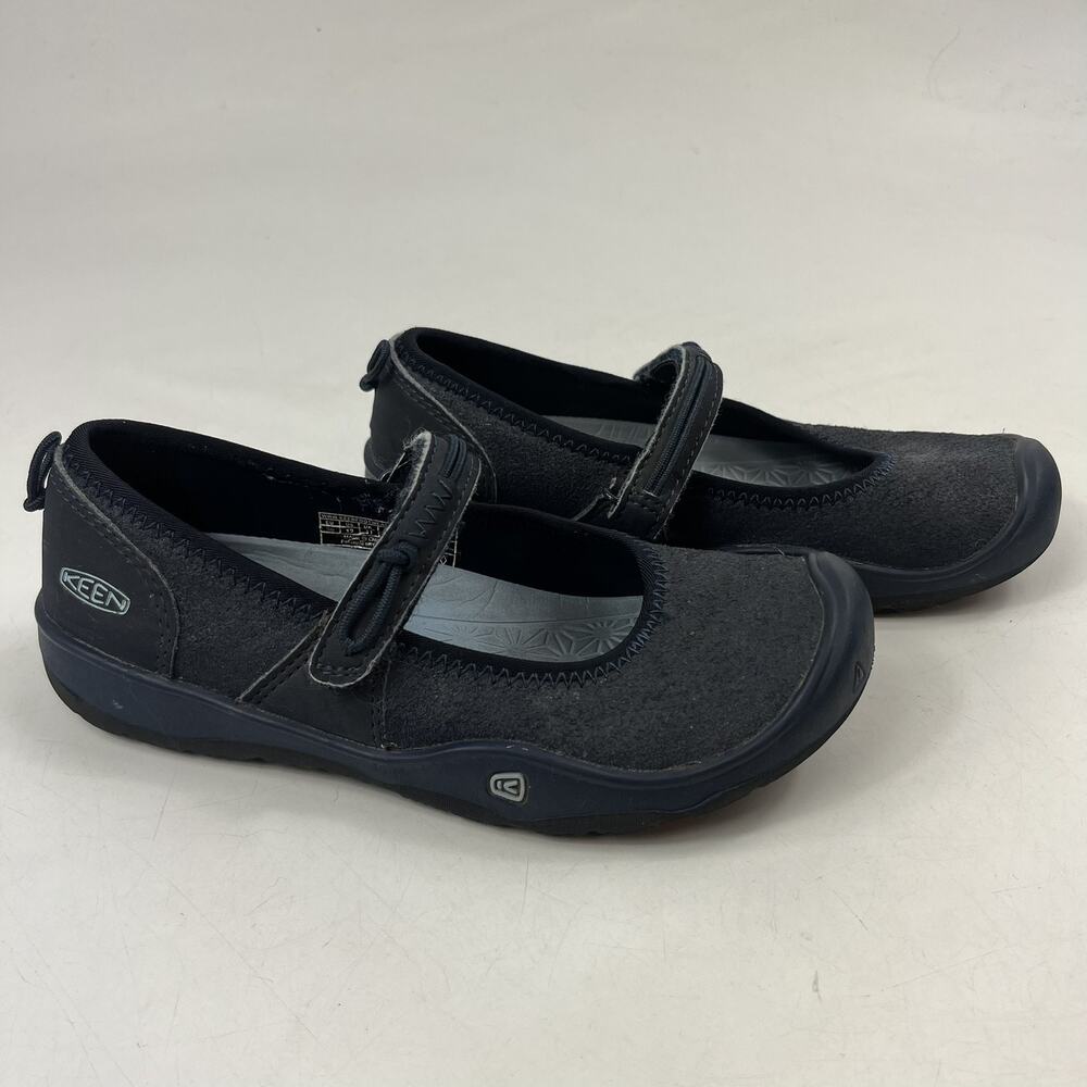 Keen Girls Moxie Mary Jane Shoes Size 12 Black Hook Loop Strap Comfort Outdoor